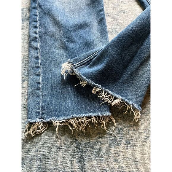 Dear John Distressed High Rise Blaire Straight Leg Cropped Jeans 32" - Picture 6 of 9